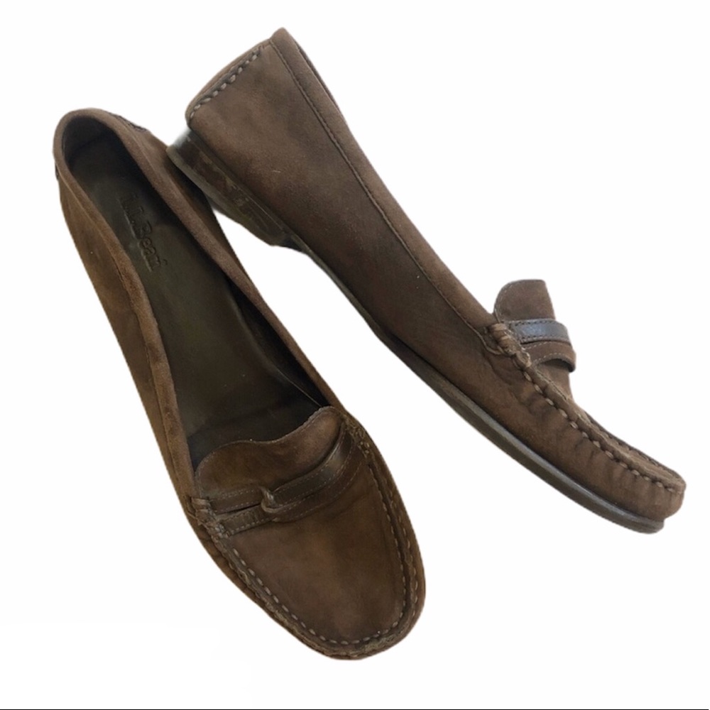 L.L. Bean Brown Leather and Suede Loafers
